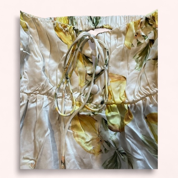 For Love & Lemons Sunny Lemon Serafina Puff Sleeve Summer Mini Dress NWT Size S - Picture 4 of 10